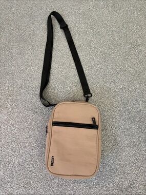 Brixley Beige Crossbody Sling Bag for Men or Women.